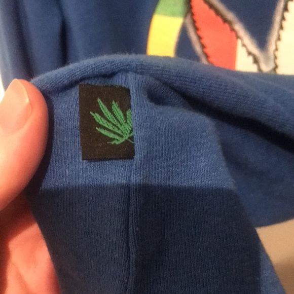 Incredible Hempfest 2009 original Hemp Mid Sleeve blue shirt w/ amazing graphics - Picture 4 of 5